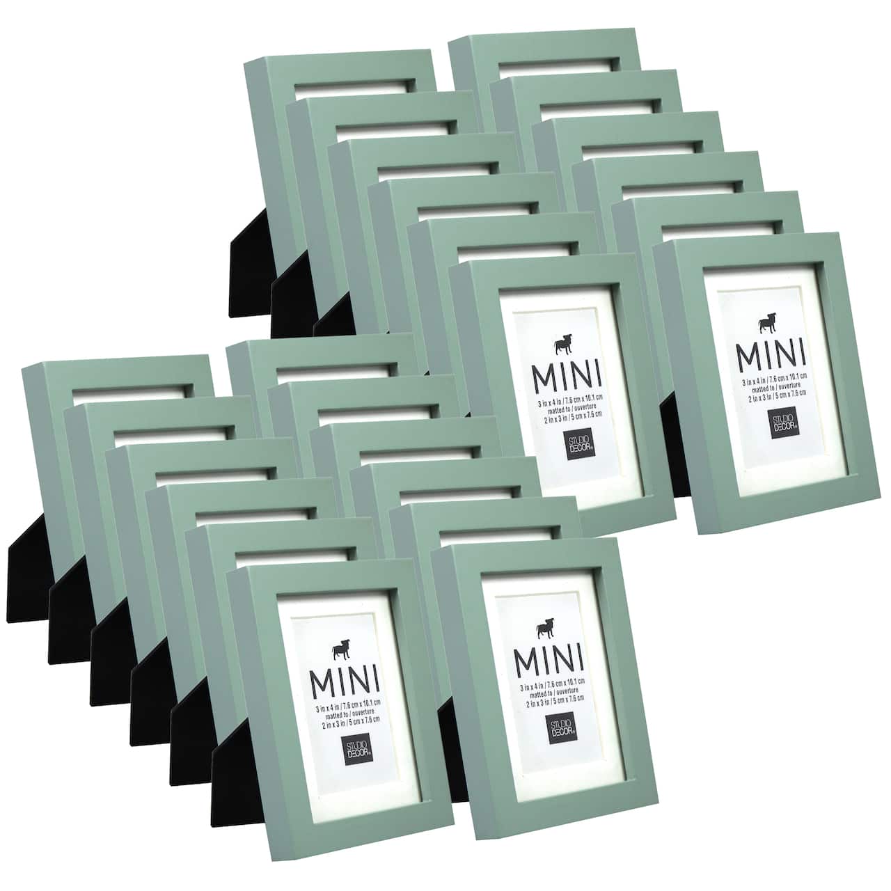 24 Pack: 2" x 3" Mini Frame with Mat by Studio Décor®